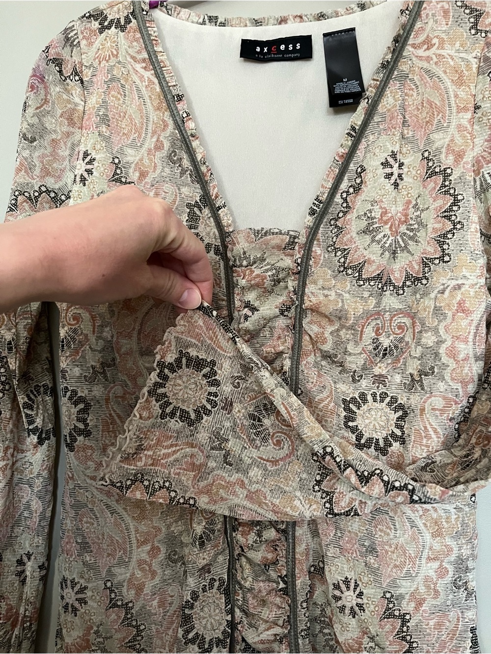Patterned Long Sleeve Top - Picture 3 of 6